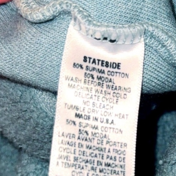 STATESIDE SHERPA BUTTON DOWN SHORT SLEEVE SHIRT Large teal blue NEW - Picture 3 of 4